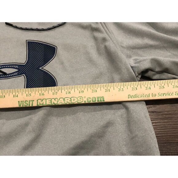 Under Armour Mens 2XL Gray & Blue Hoodie Pullover Sweatshirt - Picture 4 of 5